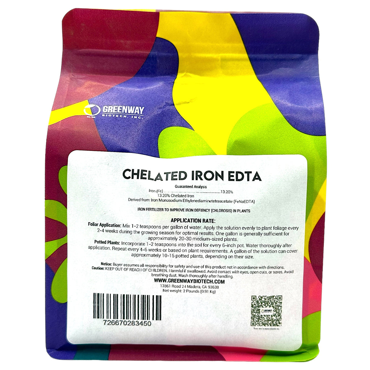 Chelated Iron EDTA 13% Fertilizer – Water Soluble Iron for Plants
