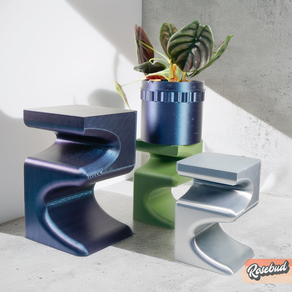 Unique Indoor Brutalist Plant Stand – Modern 3D Printed Eco-Friendly Design
