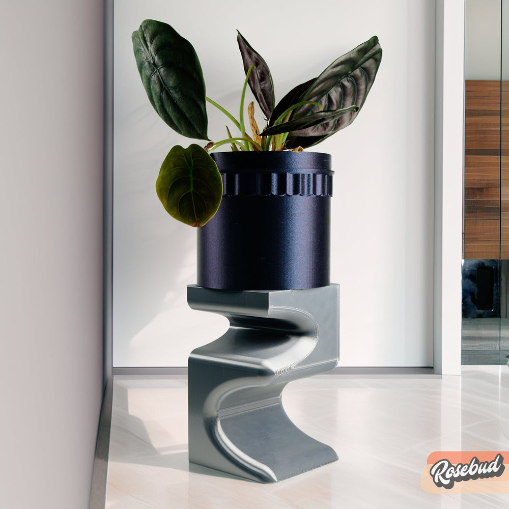 Unique Indoor Brutalist Plant Stand – Modern 3D Printed Eco-Friendly Design