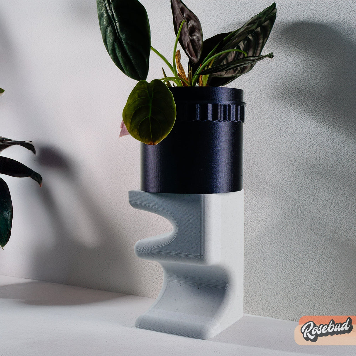 Unique Indoor Brutalist Plant Stand – Modern 3D Printed Eco-Friendly Design