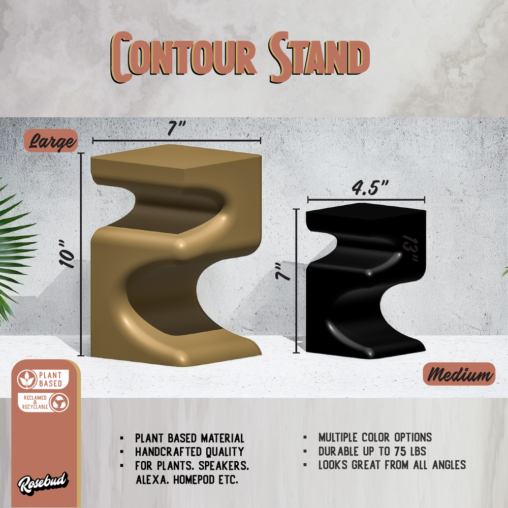 Unique Indoor Brutalist Plant Stand – Modern 3D Printed Eco-Friendly Design