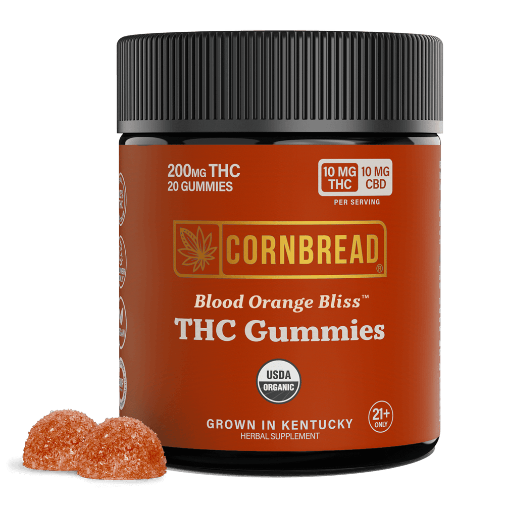 Cornbread Hemp® Blood Orange Bliss THC Gummies, 10mg