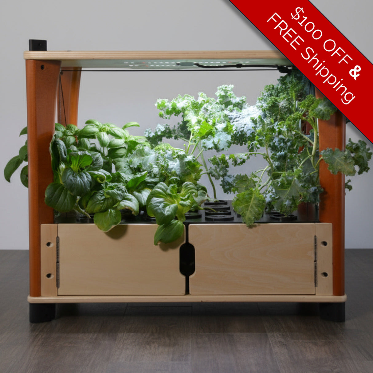 Aquager Chef’s Organic Indoor Hydroponic Farm for 24–96 Plants