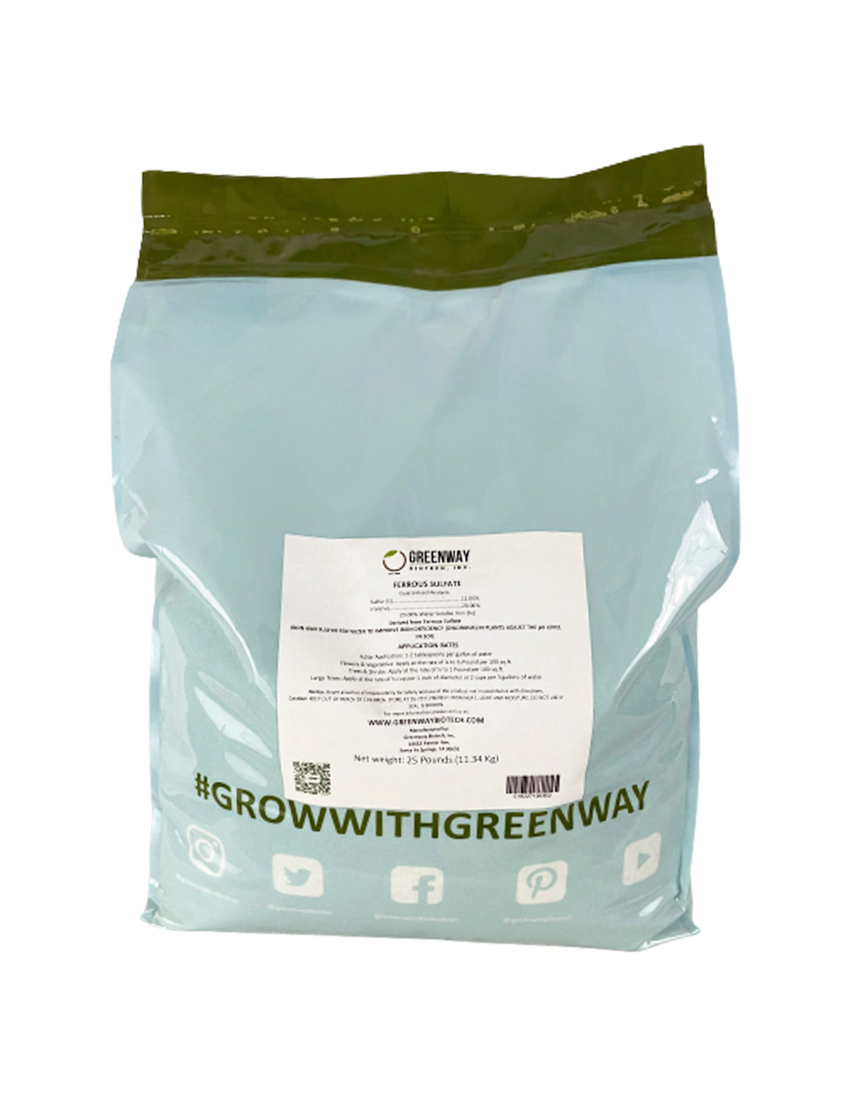 Ferrous Sulfate 20% Iron Fertilizer – Water Soluble Iron for Chlorosis