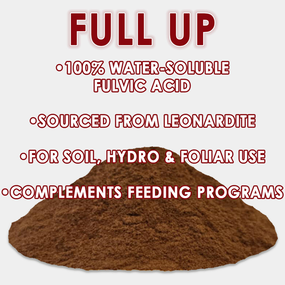 RAW Full Up | Fulvic Acid Biostimulant 100% Water-Soluble Humates