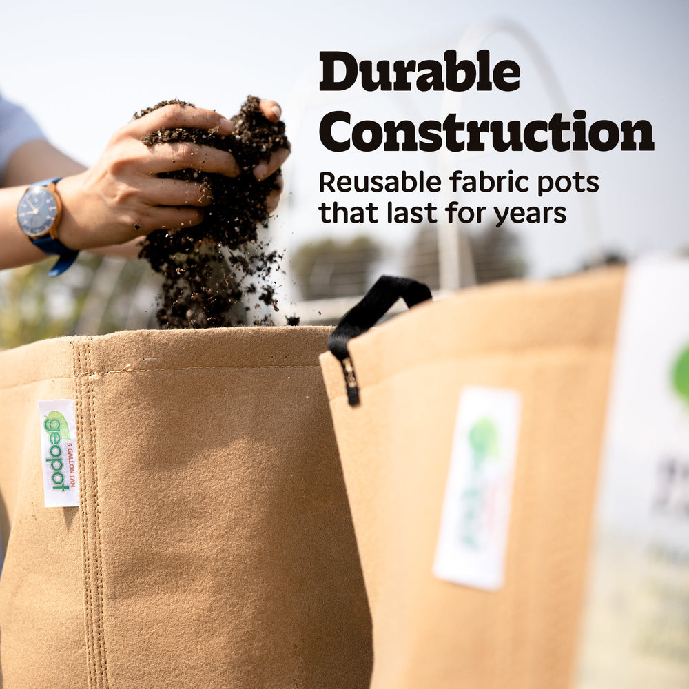 GeoPot Fabric Grow Bags - Tan