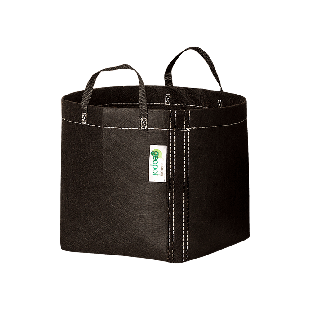 GeoPot Fabric Grow Bags with Handles - Black