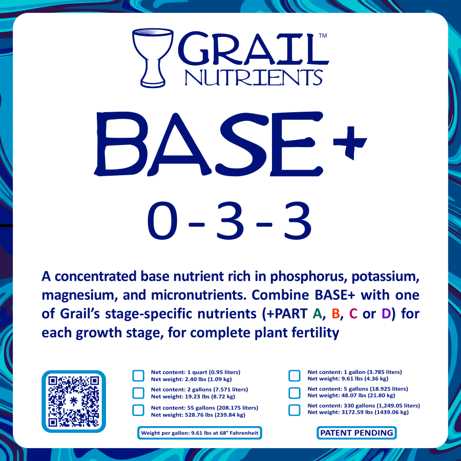 Grail Nutrients Base+ (0-3-3) Plant Fertilizer