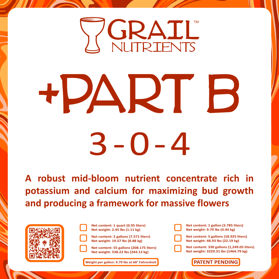 Grail Nutrients +Part B (3-0-4) Plant Fertilizer