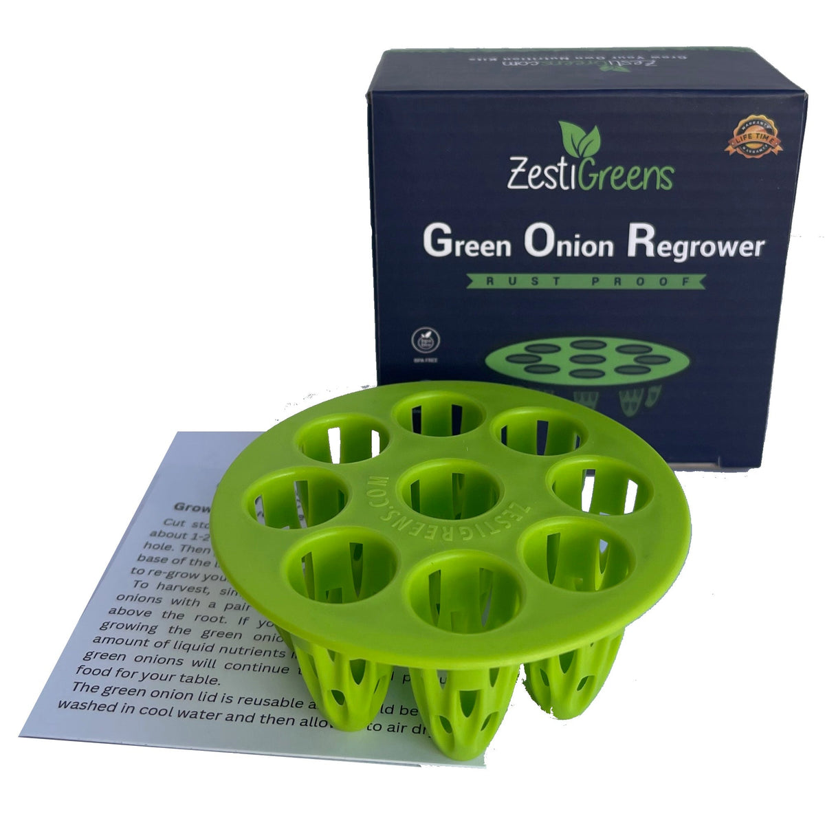 ZestiGreens Green Onion Regrower Kit – Mason Jar Growing Lid