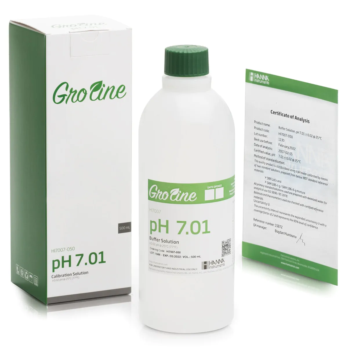Hanna GroLine pH 7.01 Calibration Buffer