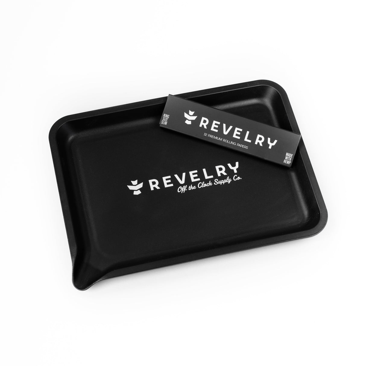 Revelry Supply The Rolling Kit – Smell Proof Travel Set with Tray, Grinder & XL Papers