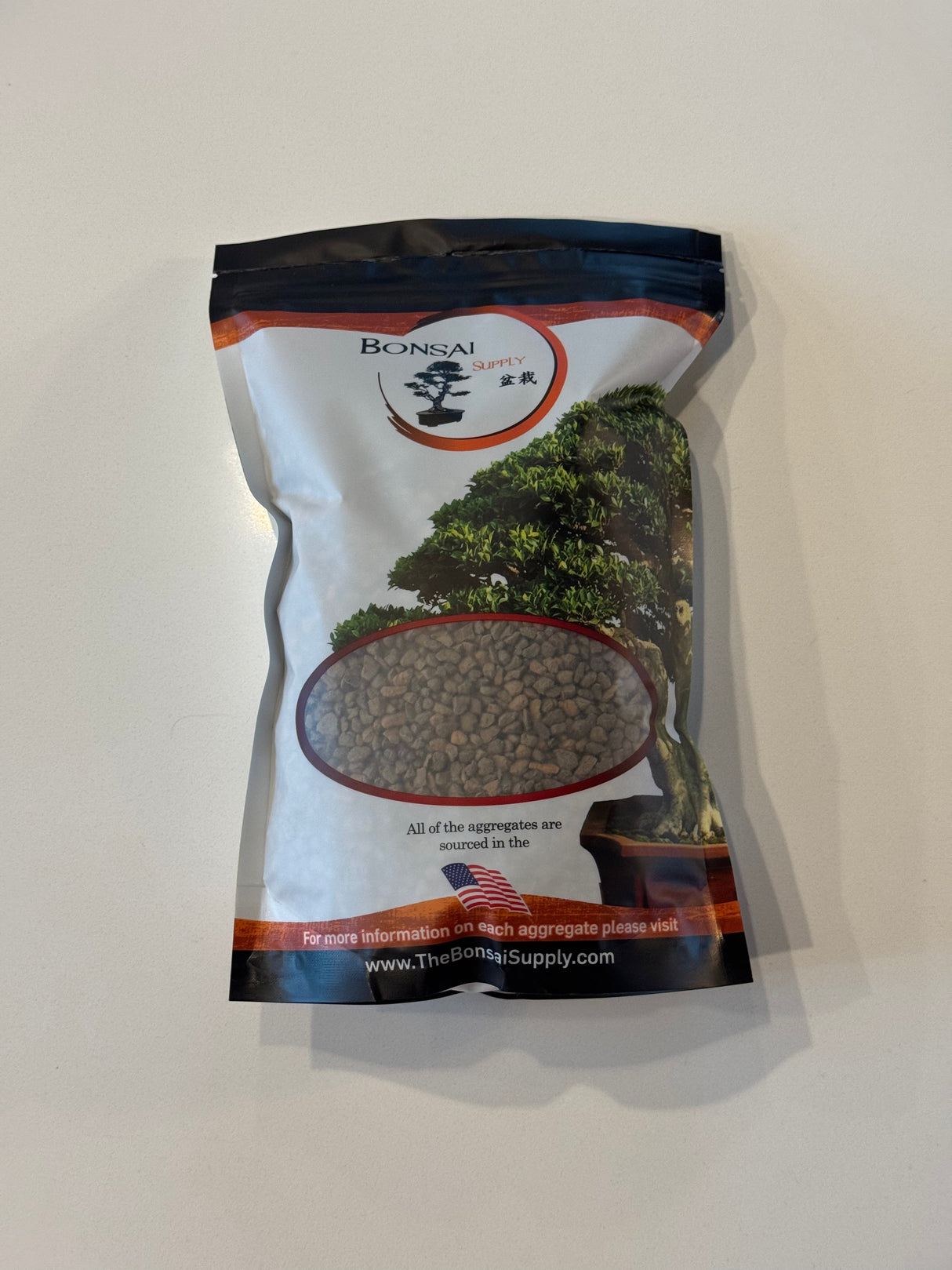 Bonsai seed packet with branding on a white background