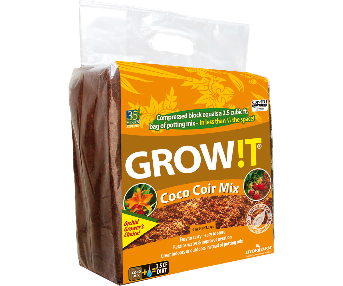 GROW!T Organic Compressed Coco Coir Block