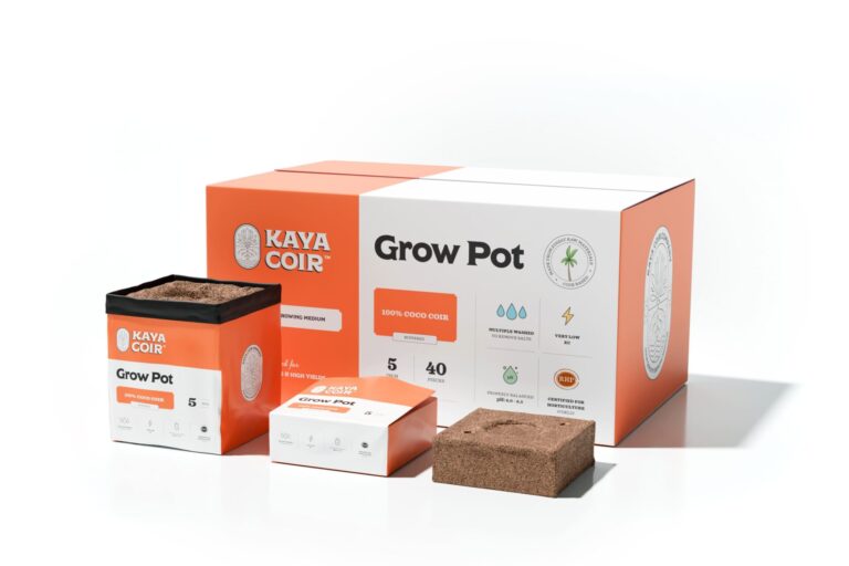 Kaya Coir 5 inch Compressed Coco Coir Grow Pot, Plastic, Case of 40