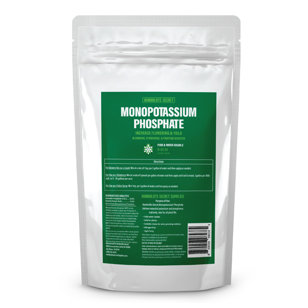 Humboldts Secret Monopotassium Phosphate 0-52-34