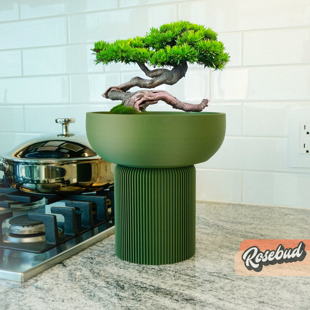 Modern Pedestal Plant Pot – Two-Piece Design