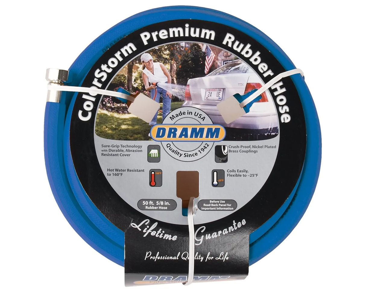 Premium Dramm ColorStorm 5/8 Inch Premium Rubber Hose - 50 ft