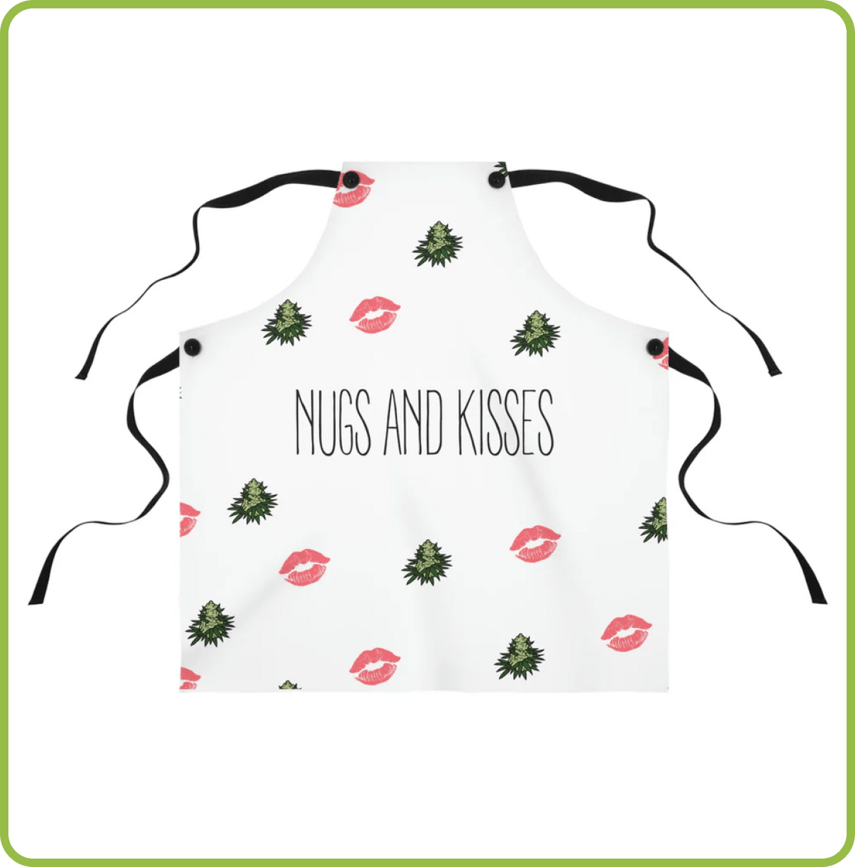 Cannabis Nugs and Kisses Chef's Apron