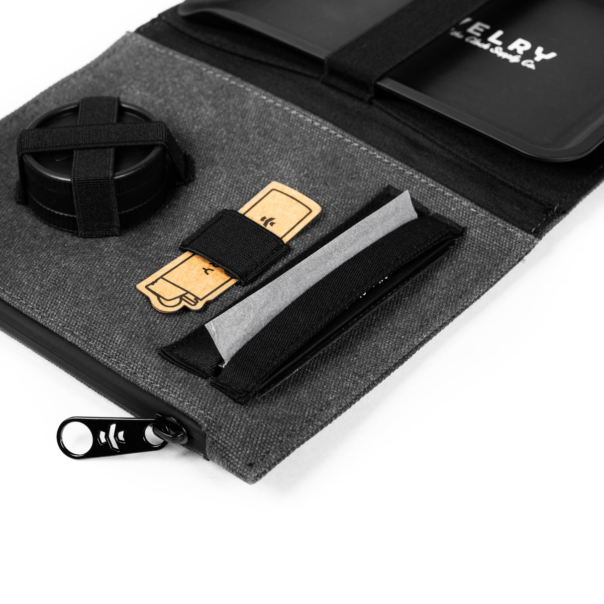 Revelry Supply The Rolling Kit – Smell Proof Travel Set with Tray, Grinder & XL Papers