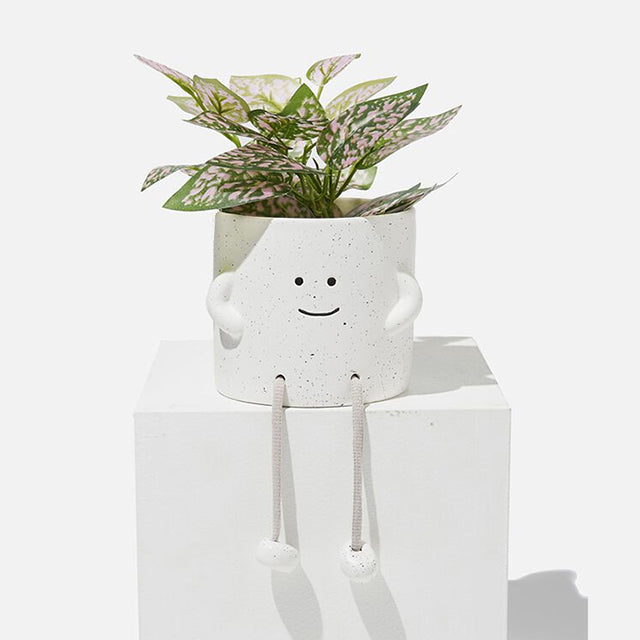 Sitting Ceramic Planter with Dangling Legs