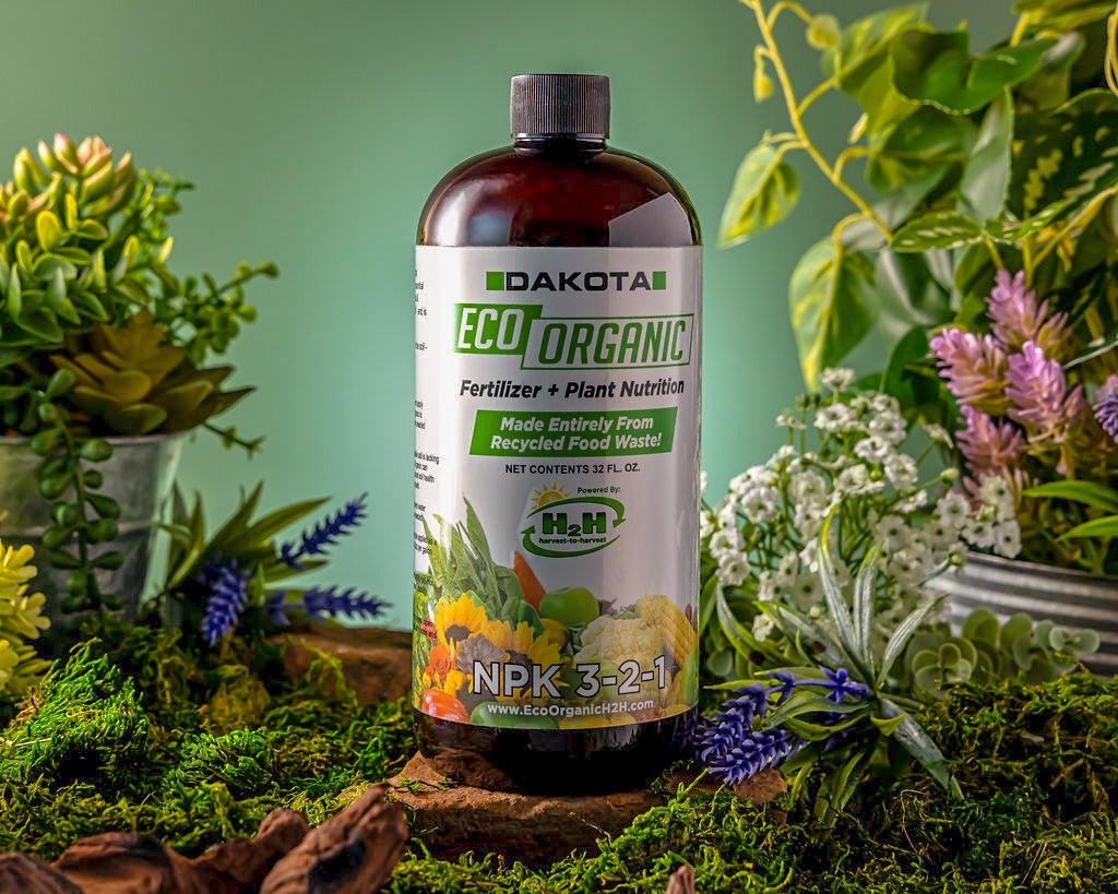 Eco-Organic 3-2-1 Liquid Fertilizer 32oz – Sustainable Plant Food & Biostimulant