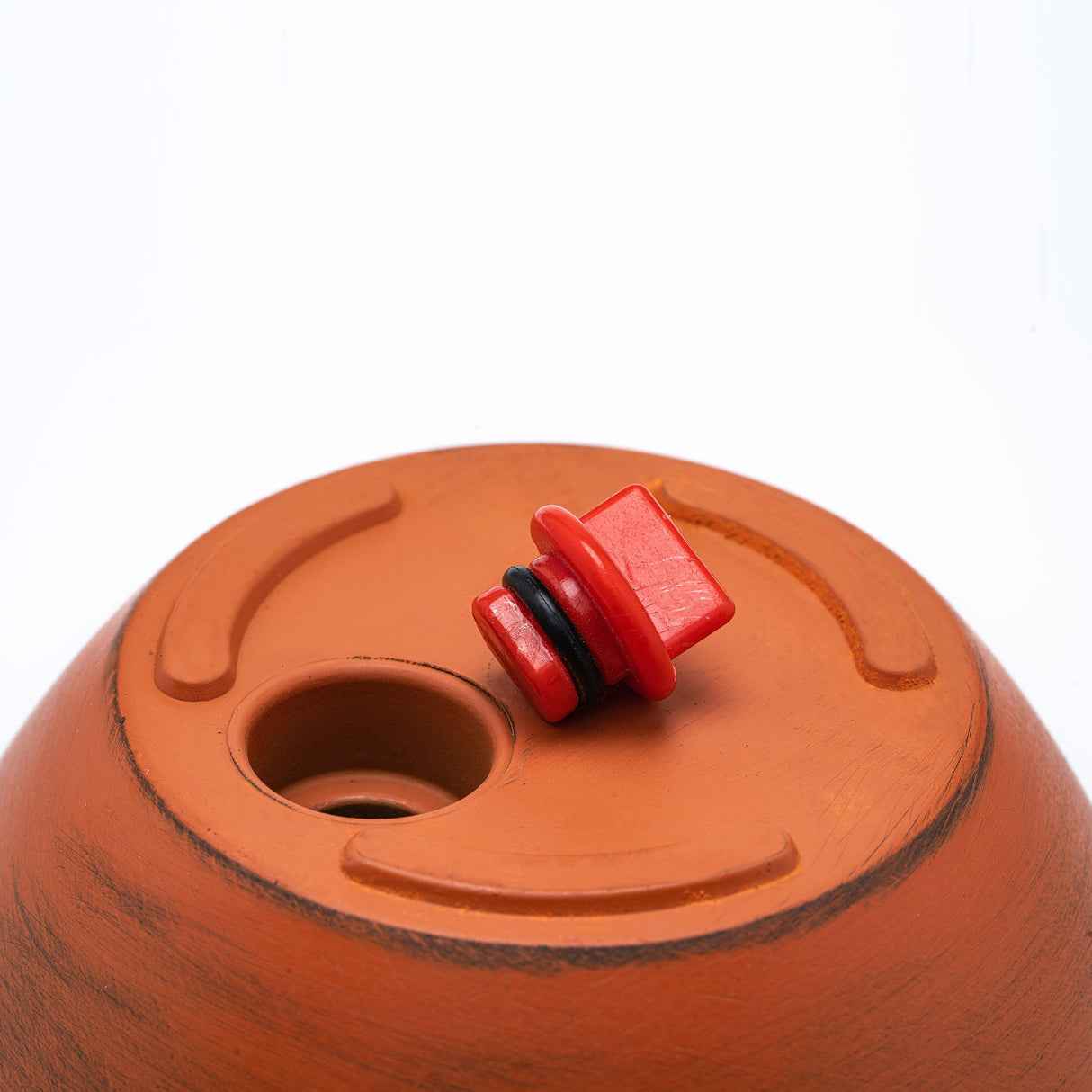 Smart Self-watering Round Planter Pot - Terracotta Painted