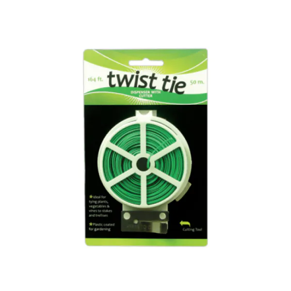 Twist Tie Dispenser With Cutter