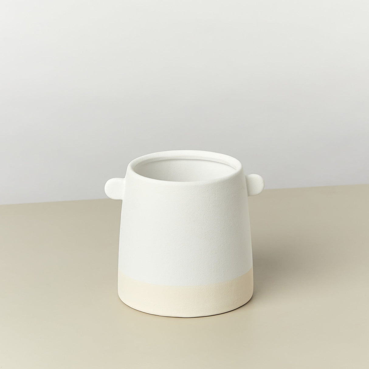 Knob Cylinder Ceramic Pot - 5 Inch