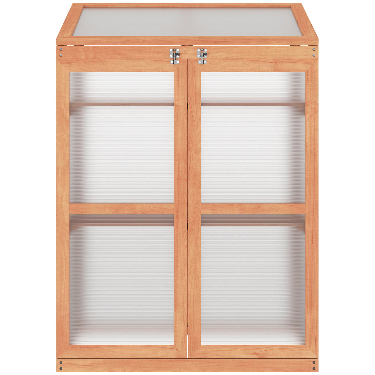 Outsunny Wooden Cold Frame Small Mini Greenhouse Cabinet 30" L X 24" W X 44" H