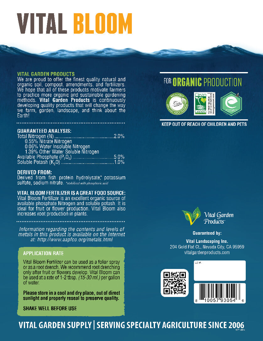 Vital Bloom 2-5-1 Liquid Fertilizer – Organic Bloom Booster