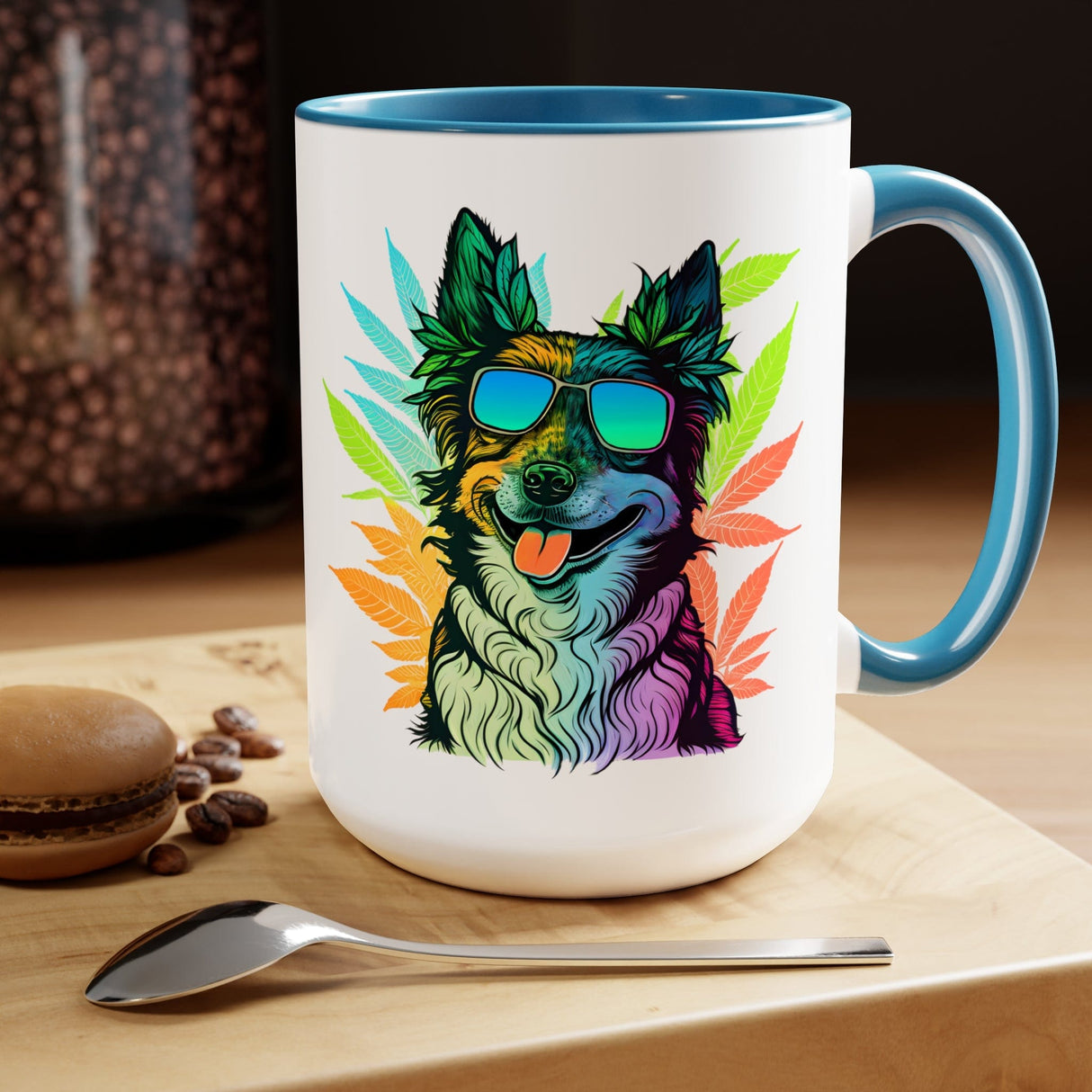 Cannabis Border Collie Mug