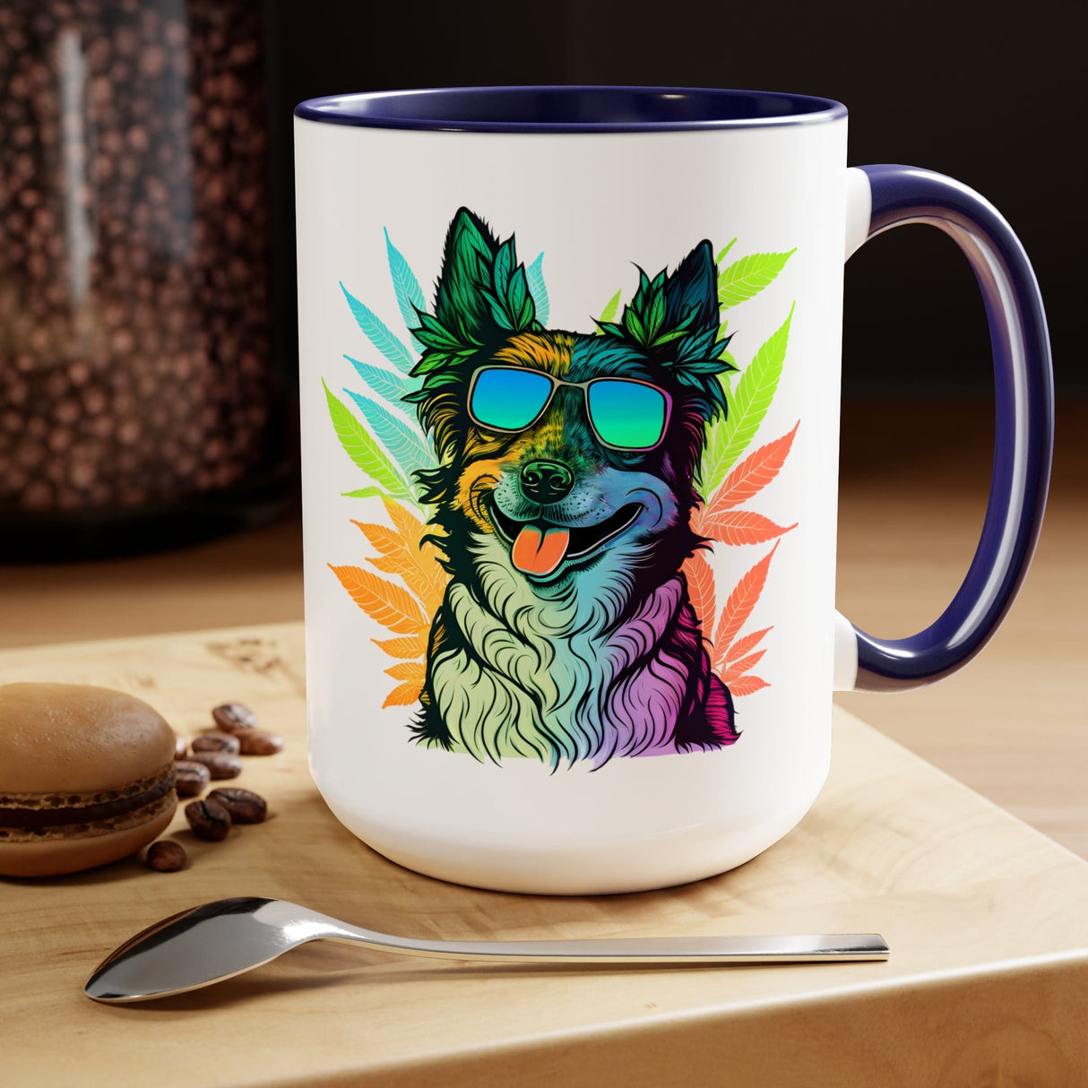 Cannabis Border Collie Mug