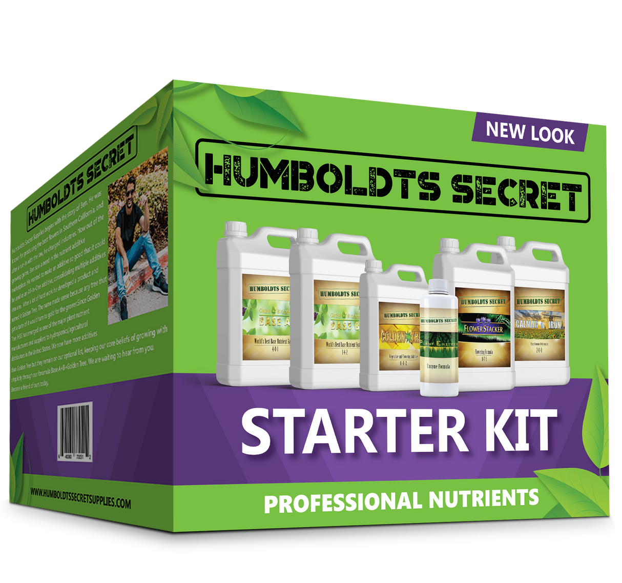 Humboldts Secret Starter Kit – Professional 6 Bottle Nutrient Set (152 oz Total)