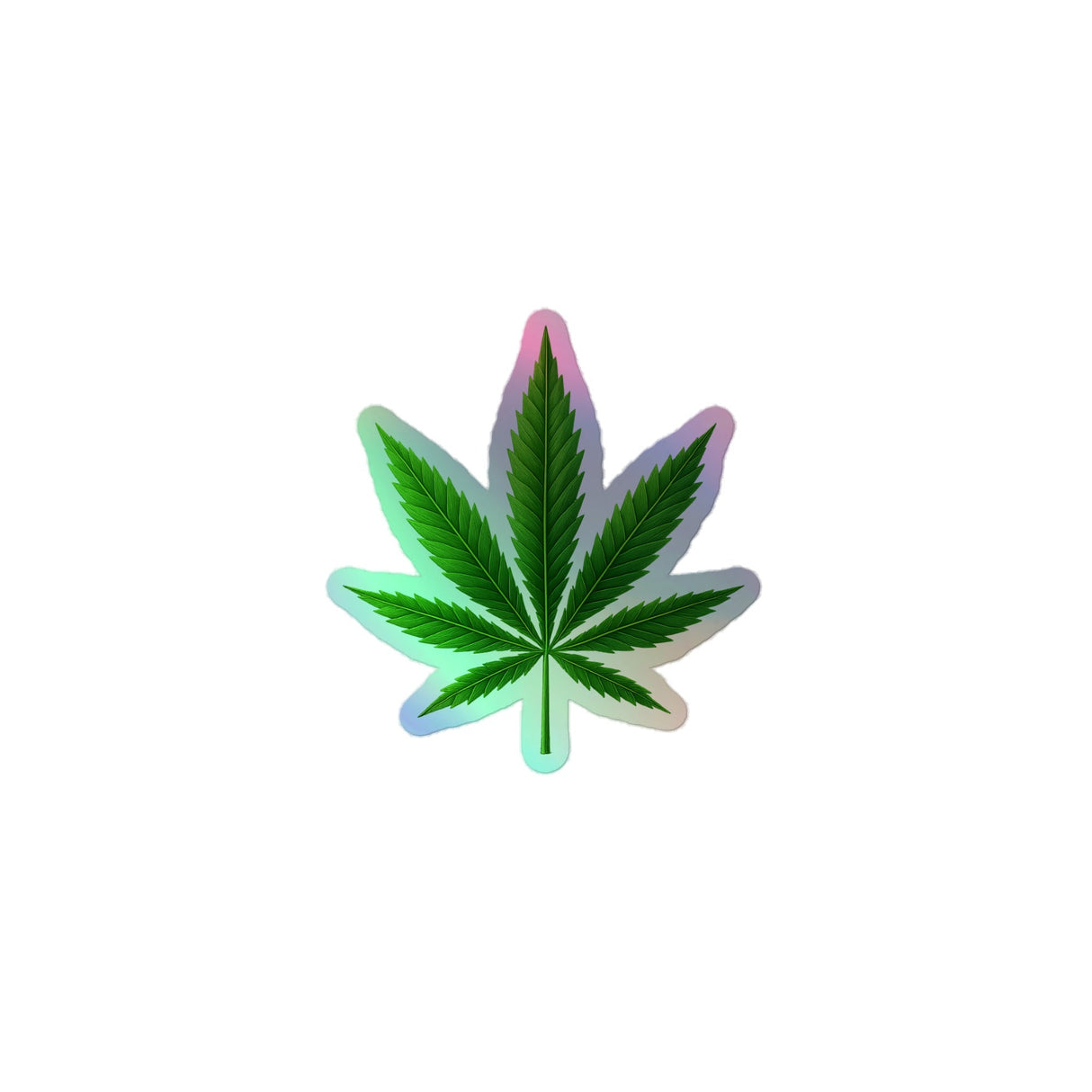 Cannabis Leaf Holographic stickers