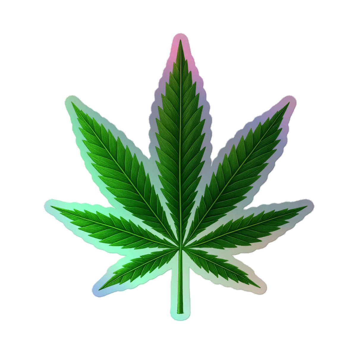 Cannabis Leaf Holographic stickers