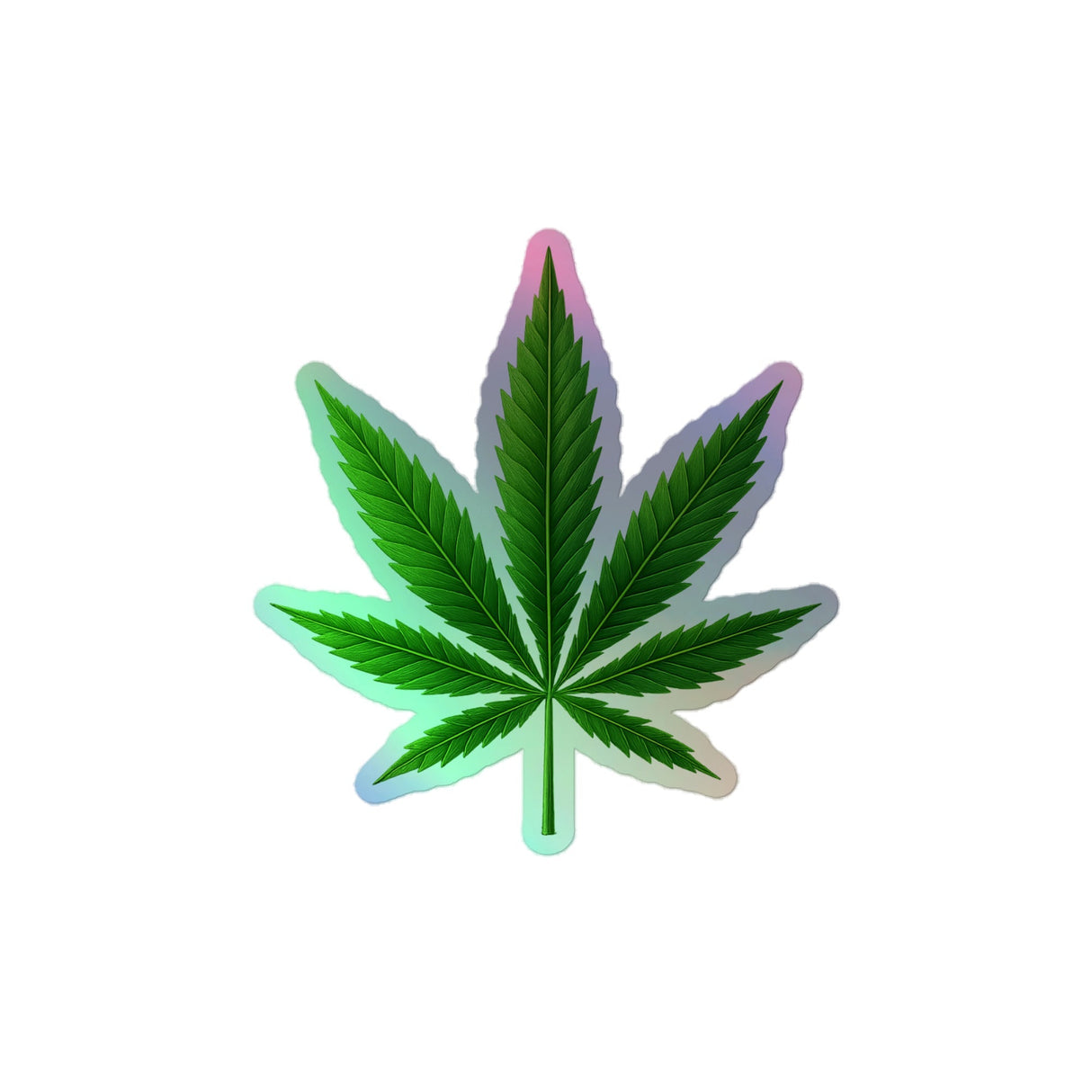 Cannabis Leaf Holographic stickers