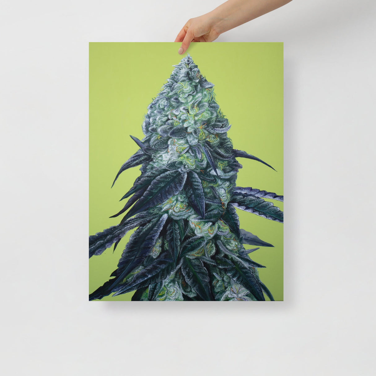 Animal Face Cannabis Strain Art Poster – 18x24" Matte Print