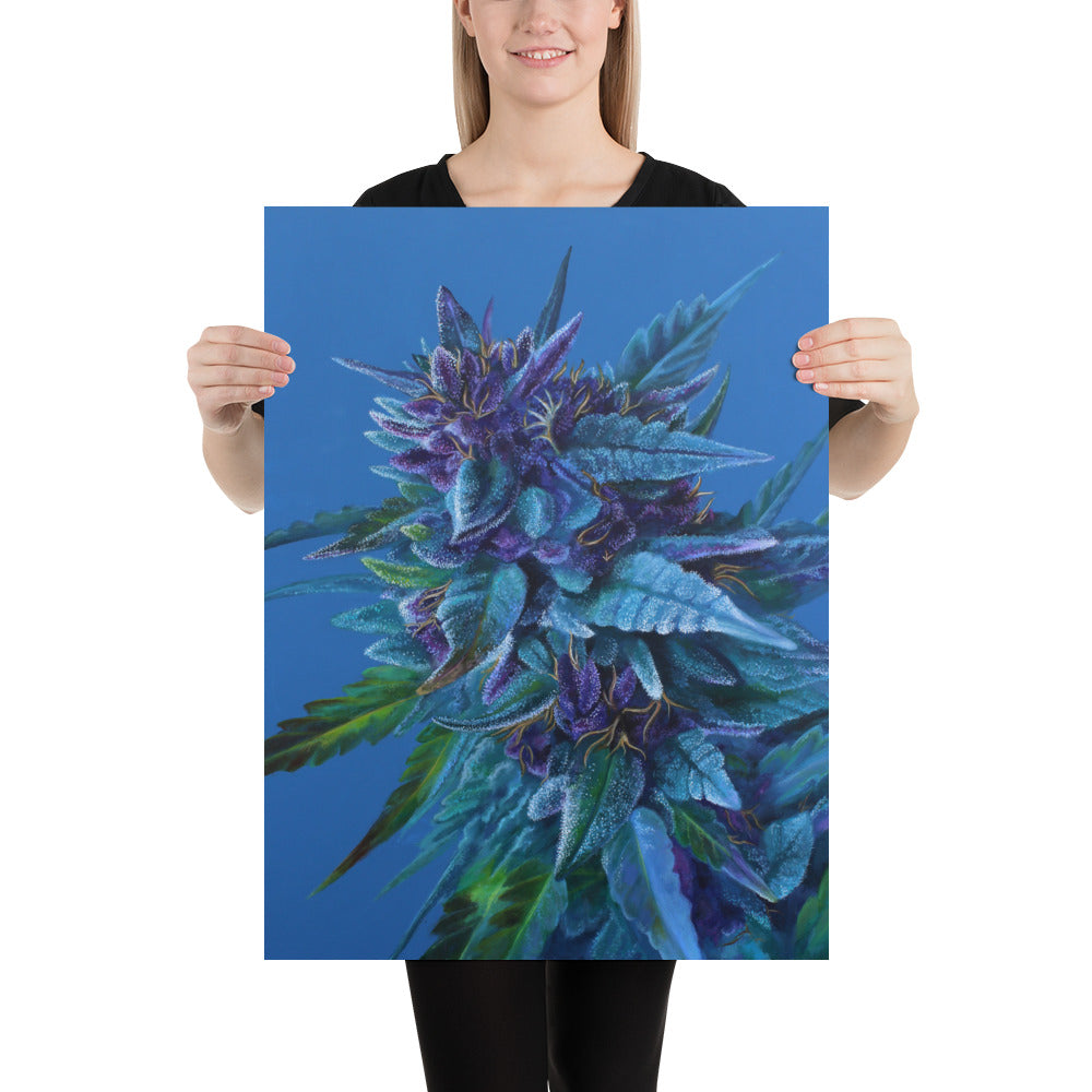 Berry Diesel Cannabis Strain Art Poster – 18x24" Matte Print