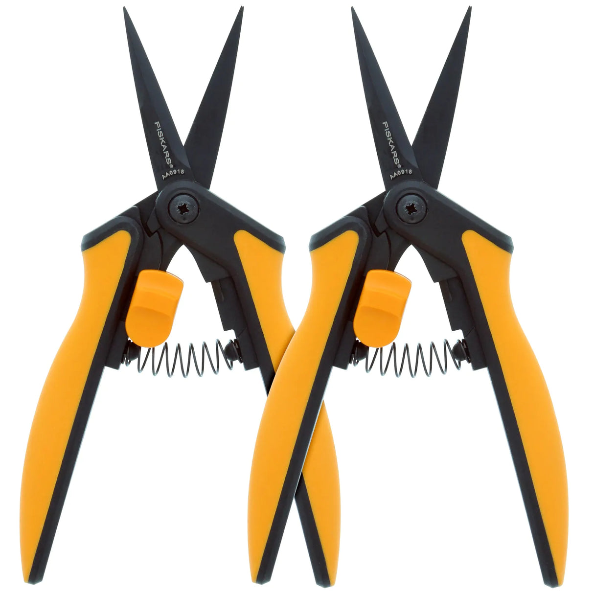 Fiskars Micro-Tip Pruning Snips (Non-Stick), Pack of 2