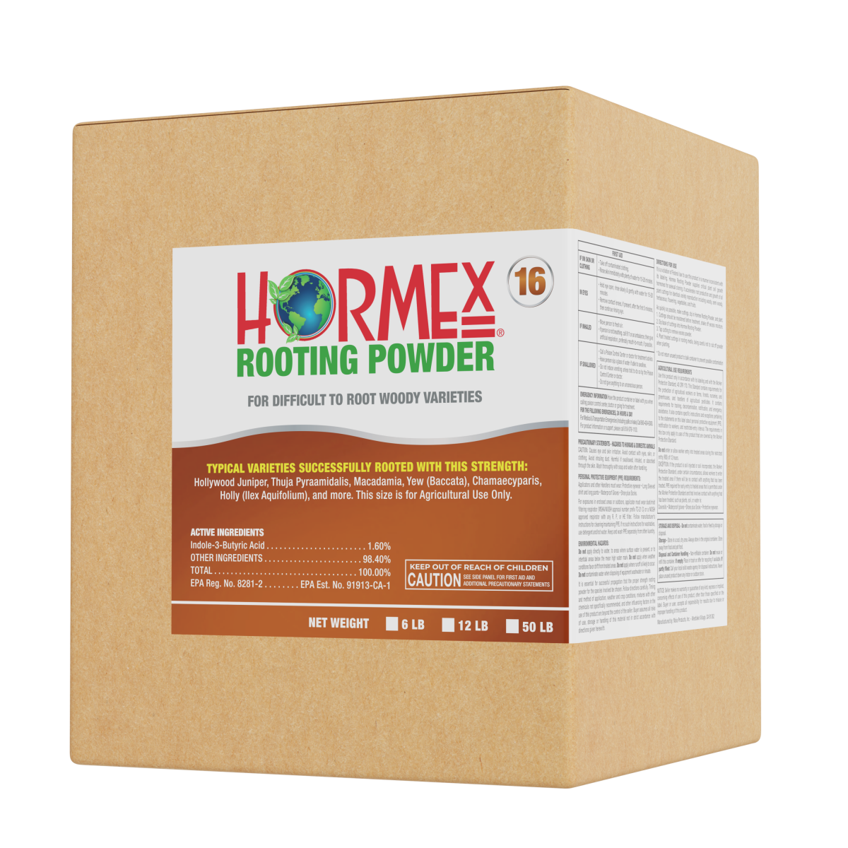 Hormex Rooting Powder #16 (1.60% IBA) – Rooting Hormone for Hardwood Cuttings