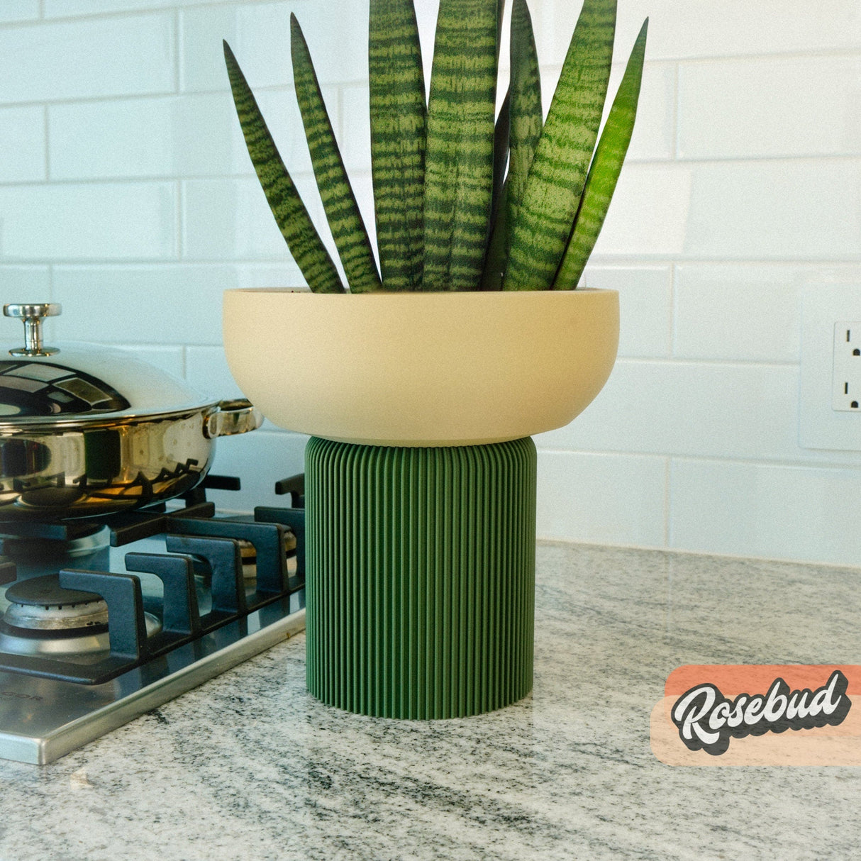 Modern Pedestal Plant Pot – Two-Piece Design