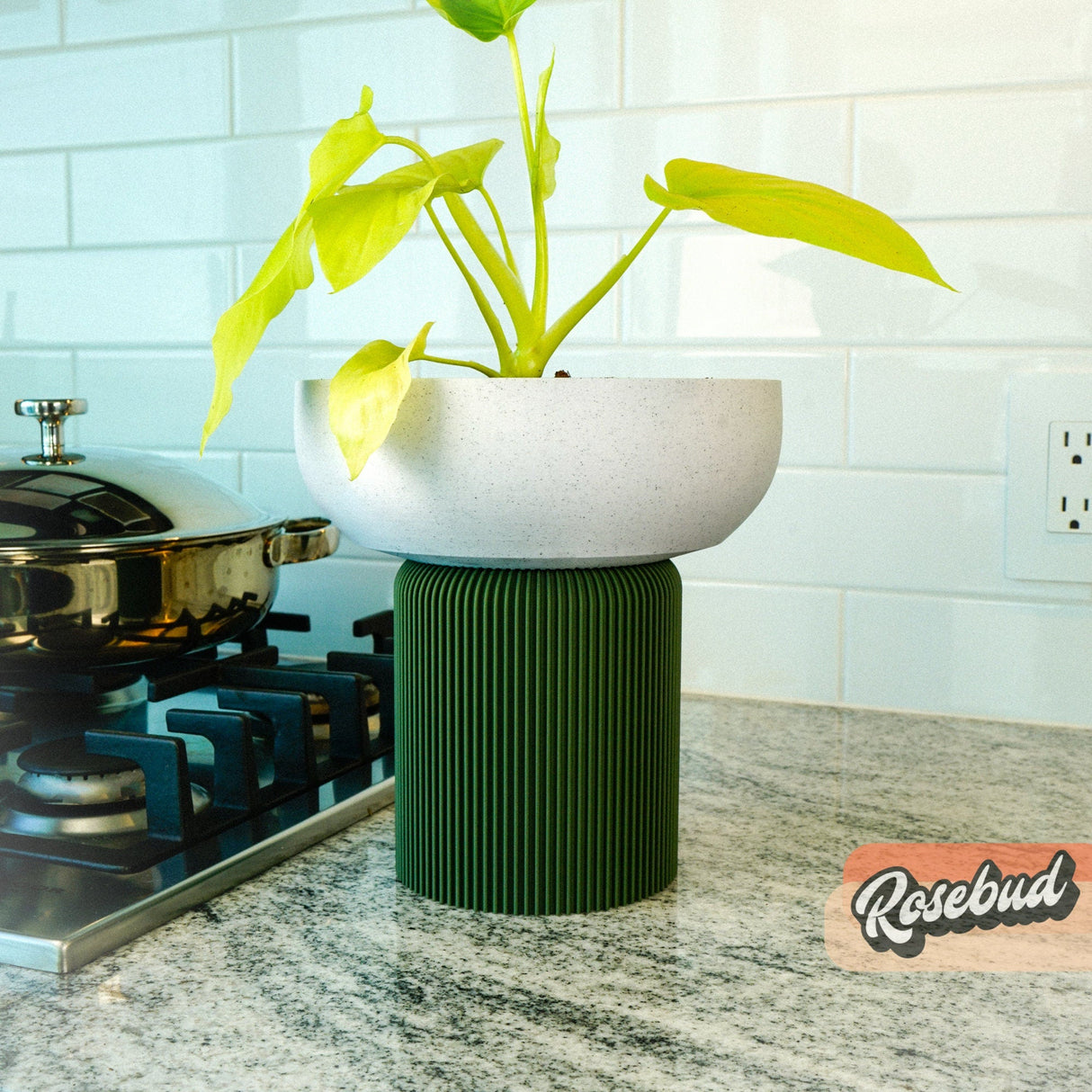 Modern Pedestal Plant Pot – Two-Piece Design