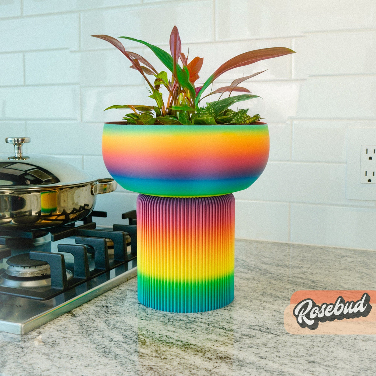 Modern Pedestal Plant Pot – Two-Piece Design