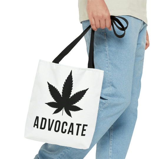 Cannabis Advocate Pot Leaf Mens Tote Bag