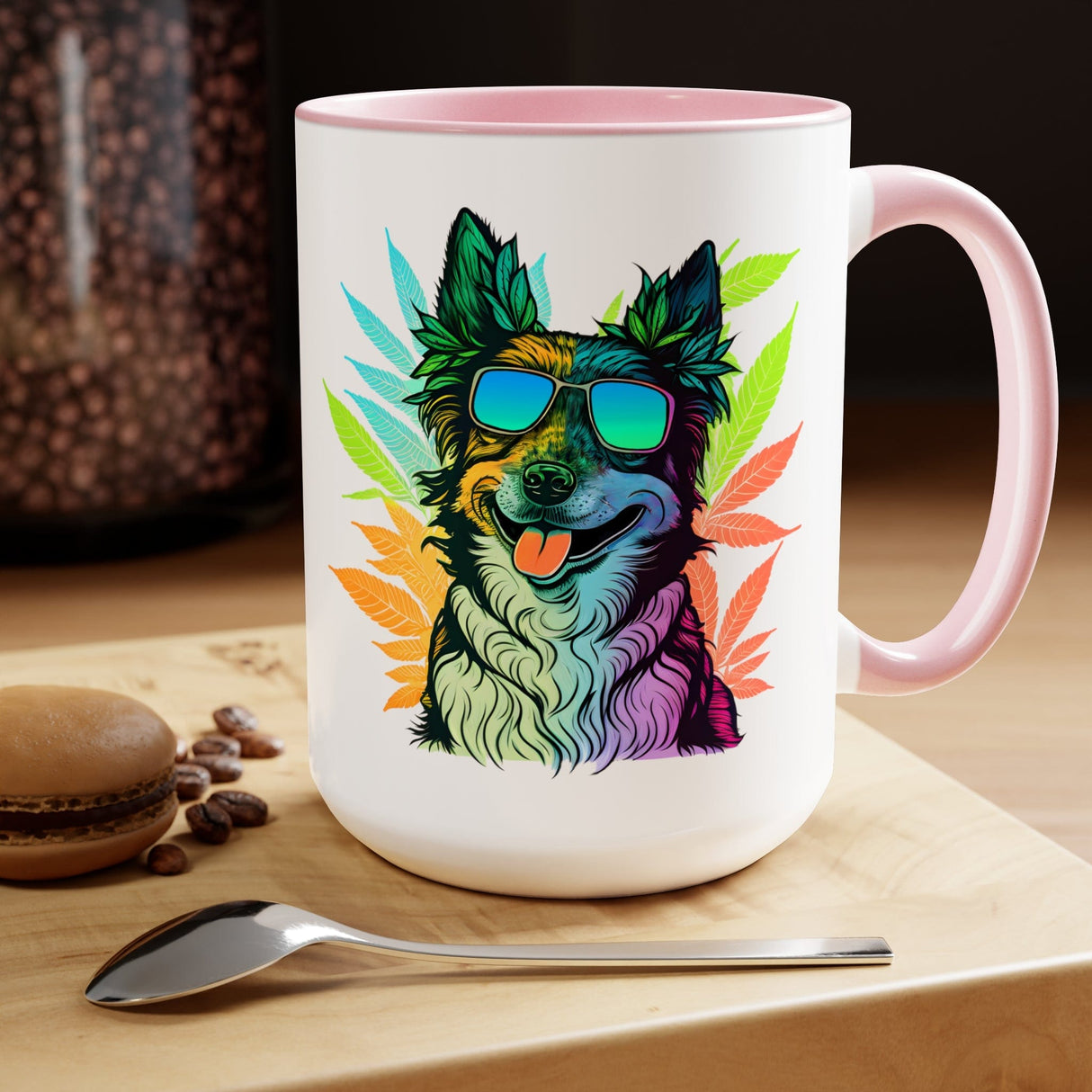 Cannabis Border Collie Mug