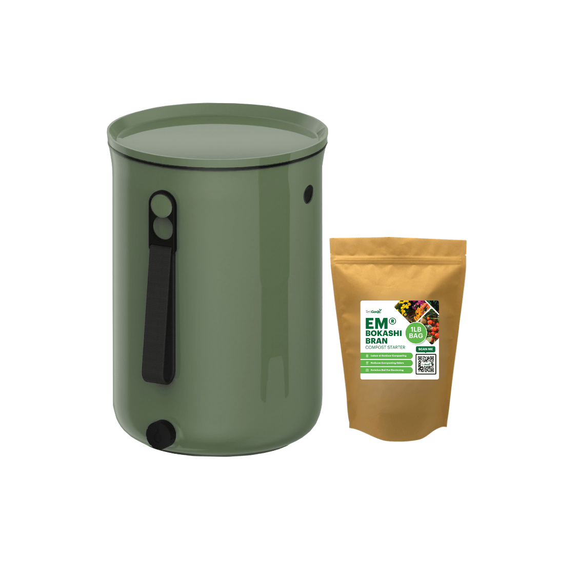 TeraGanix Bokashi Kitchen Compost Bin, 2.5 gallon