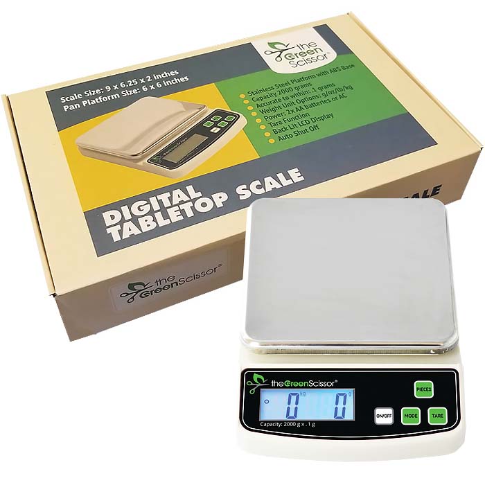 The Green Scissor Digital Tabletop Scale, 2000 gram