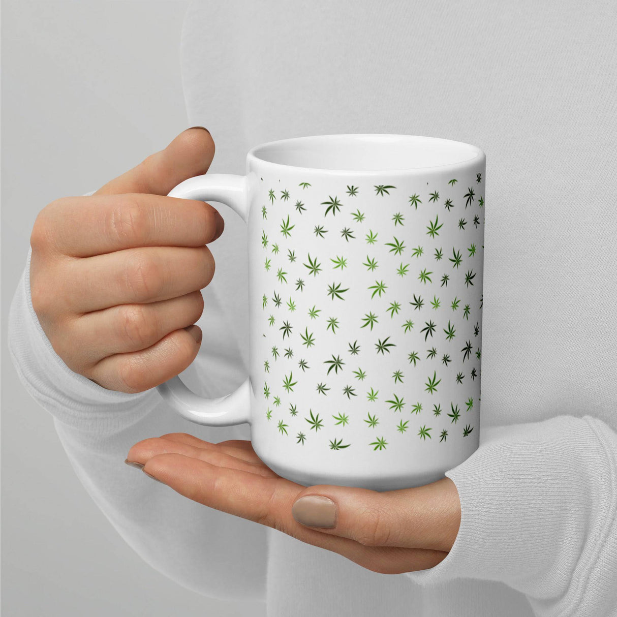 Cannabis Leaf Pattern Mug