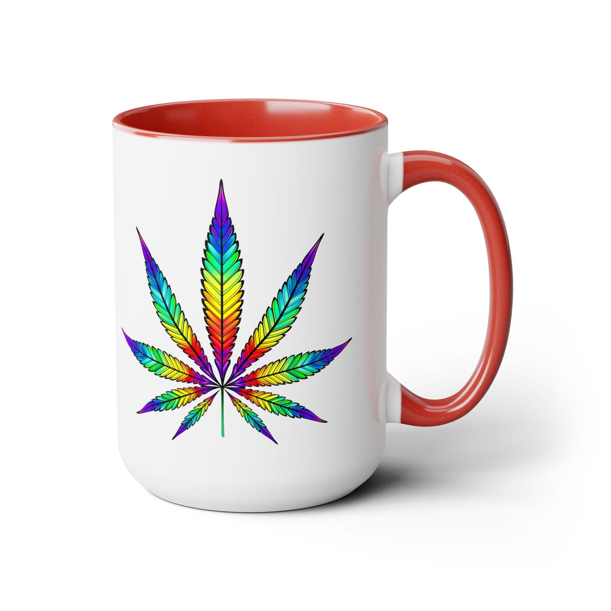 Vibrant Rainbow Cannabis Mug